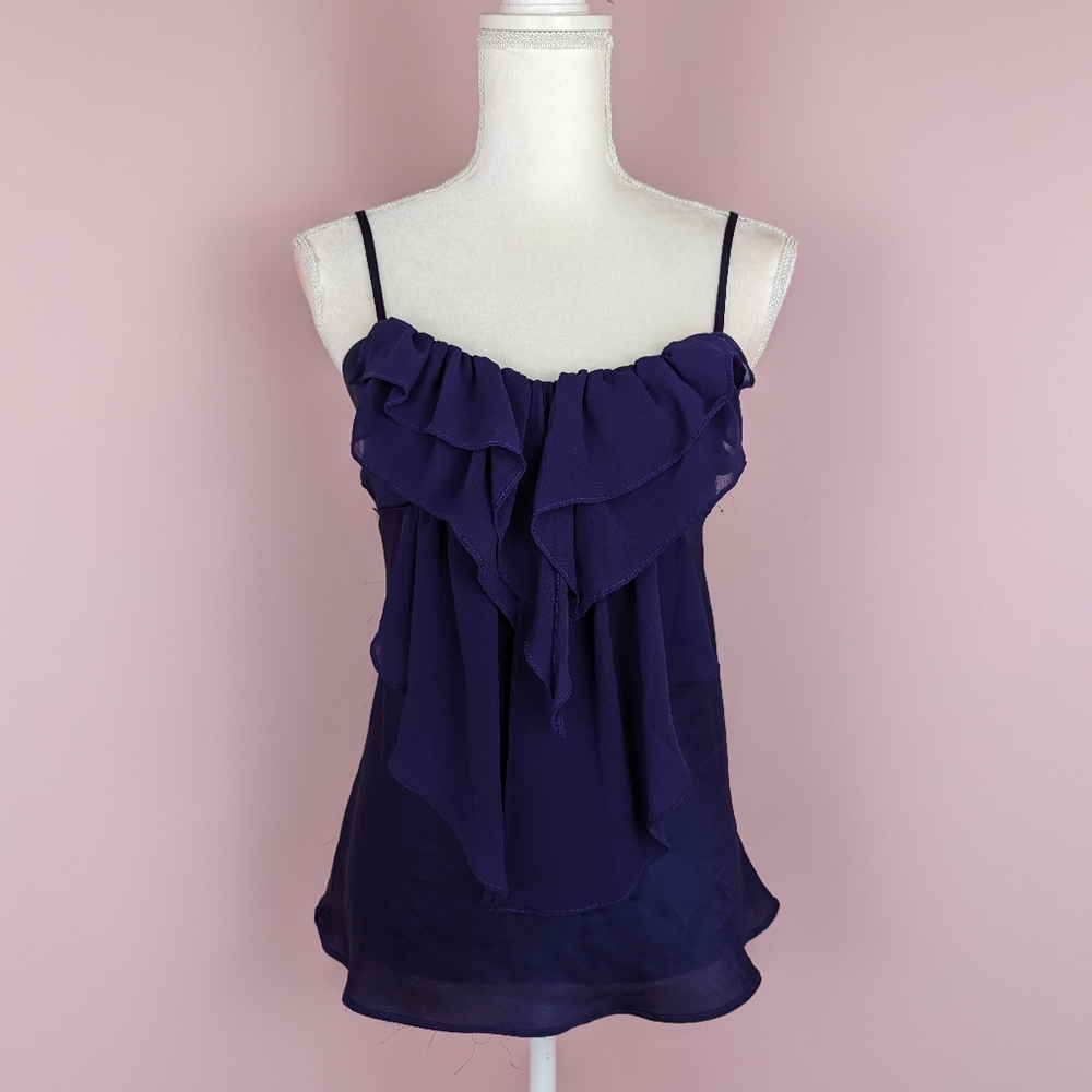 Vintage forever 21 electric purple ruffle top